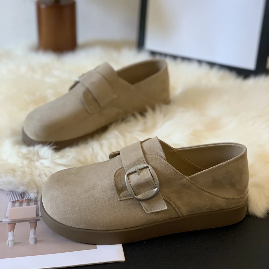 平底百搭舒适勃肯鞋女2025年秋季新款复古两穿一脚蹬休闲时尚单鞋