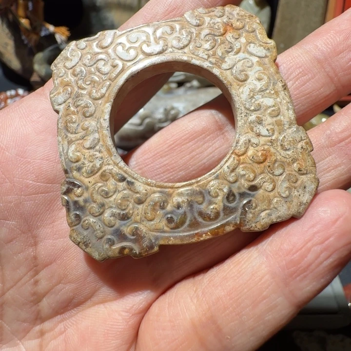 定***君和田玉未镶嵌车挂