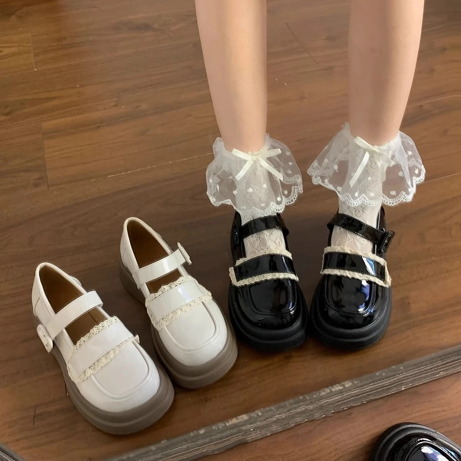 厚底JK玛丽珍鞋女2025新款春季百搭复古黑色圆头英伦风学生小皮鞋