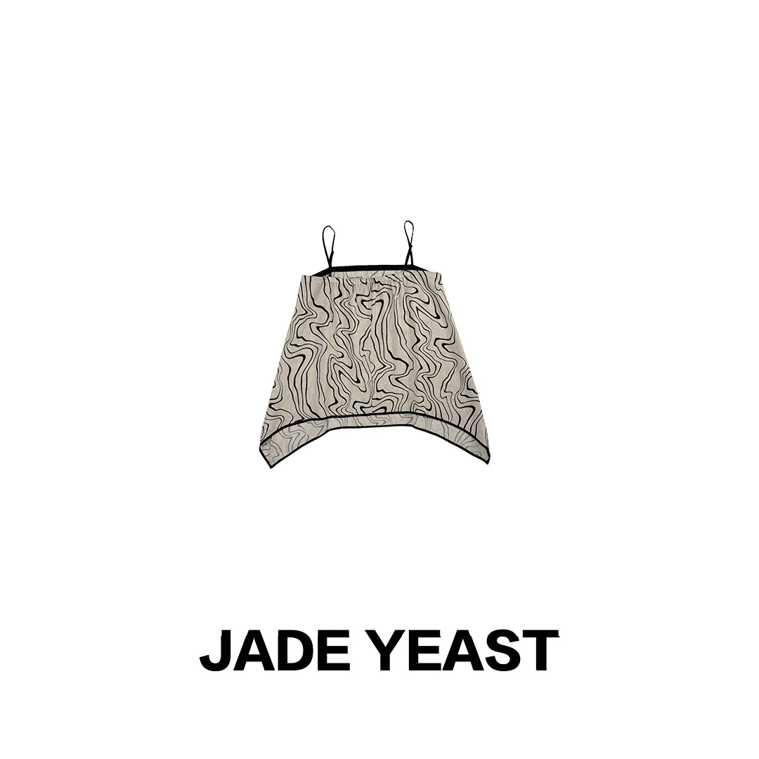 JADE YEAST|度假风【亚麻/天丝】清爽波纹吊带背心-522831