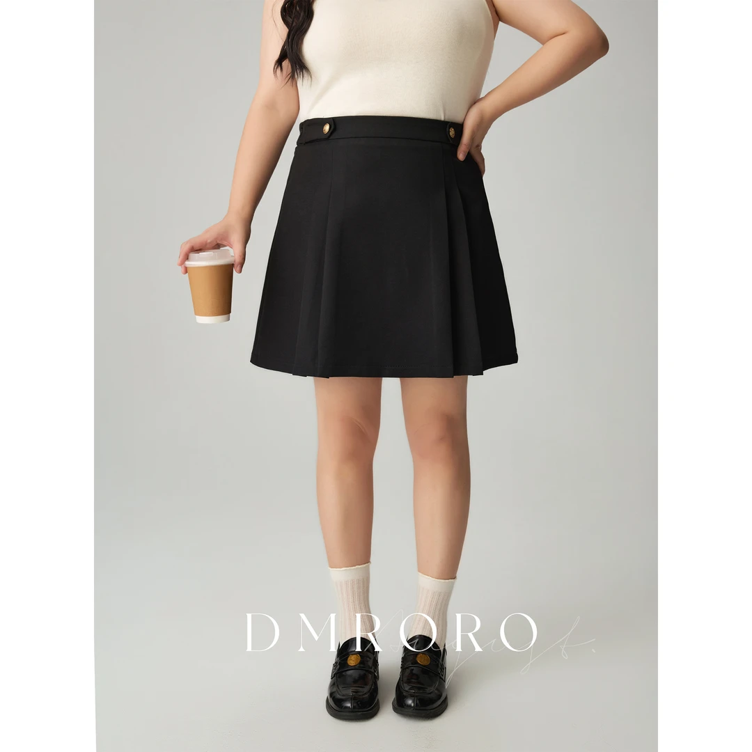 肉肉小姐大码女装秋季新品高腰A字显瘦半身裙胖mm遮肉时尚短裙