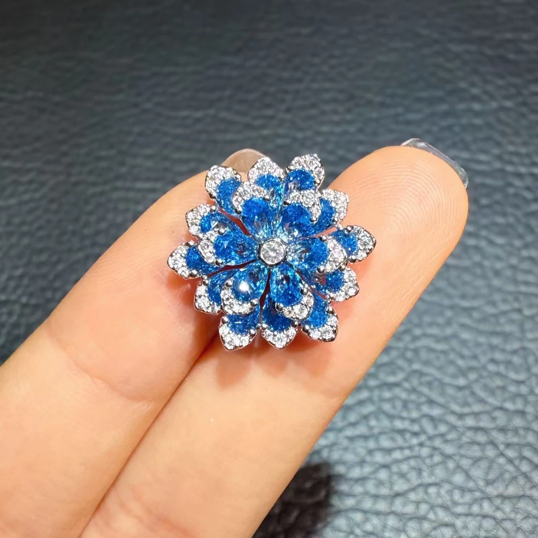 典藏轻奢-蓝宝石-高精切宝石吊坠YE-903