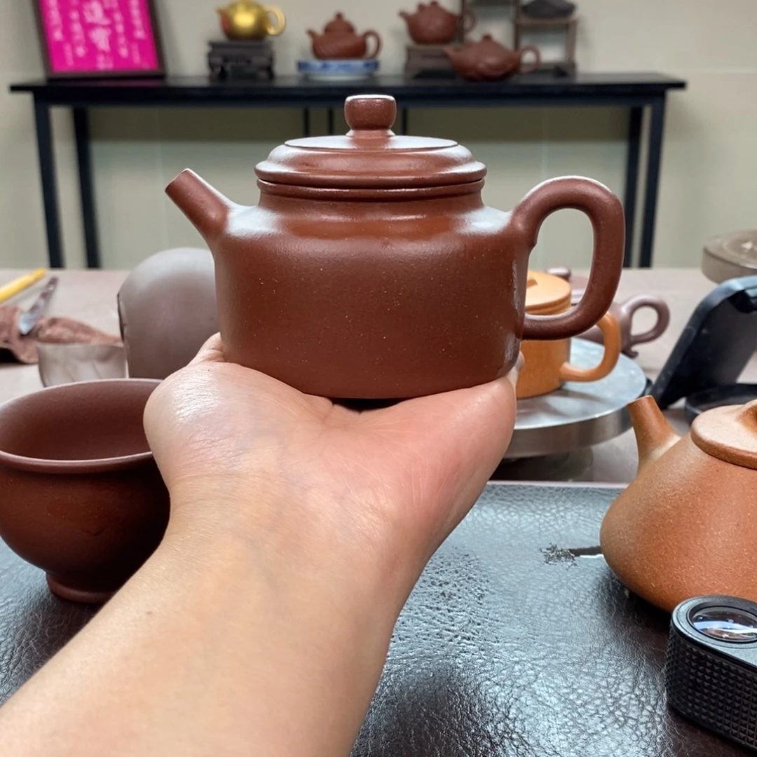 茶壶紫砂底槽清全手德钟220cc➕底槽清杯子