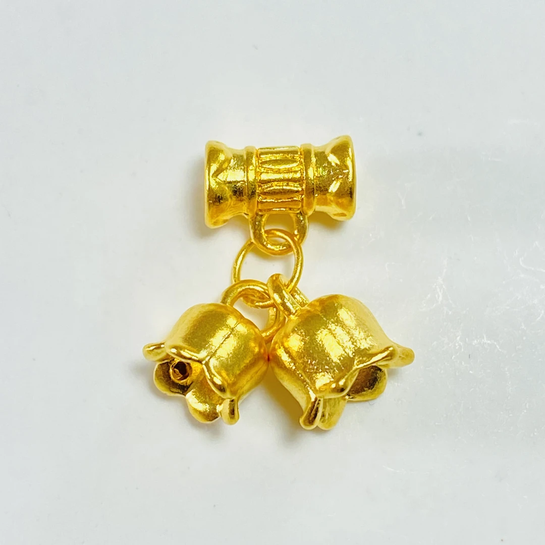 足金999 黄金弯管风铃花 0.51