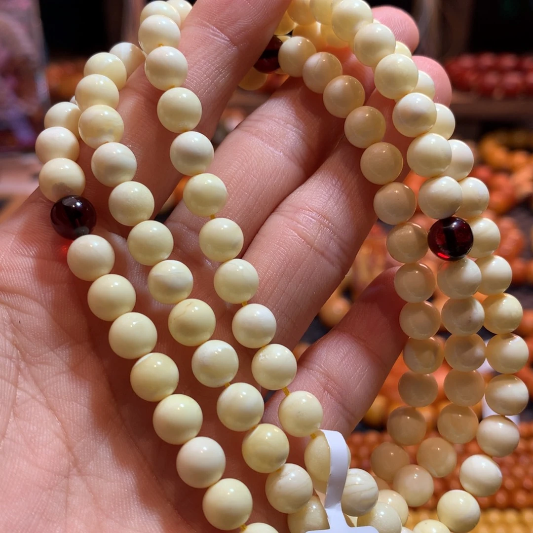 琥珀未镶嵌手链蜜蜡