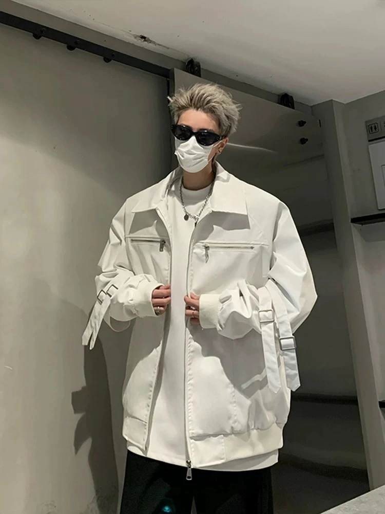 纯色高品质百搭pu皮外套-042