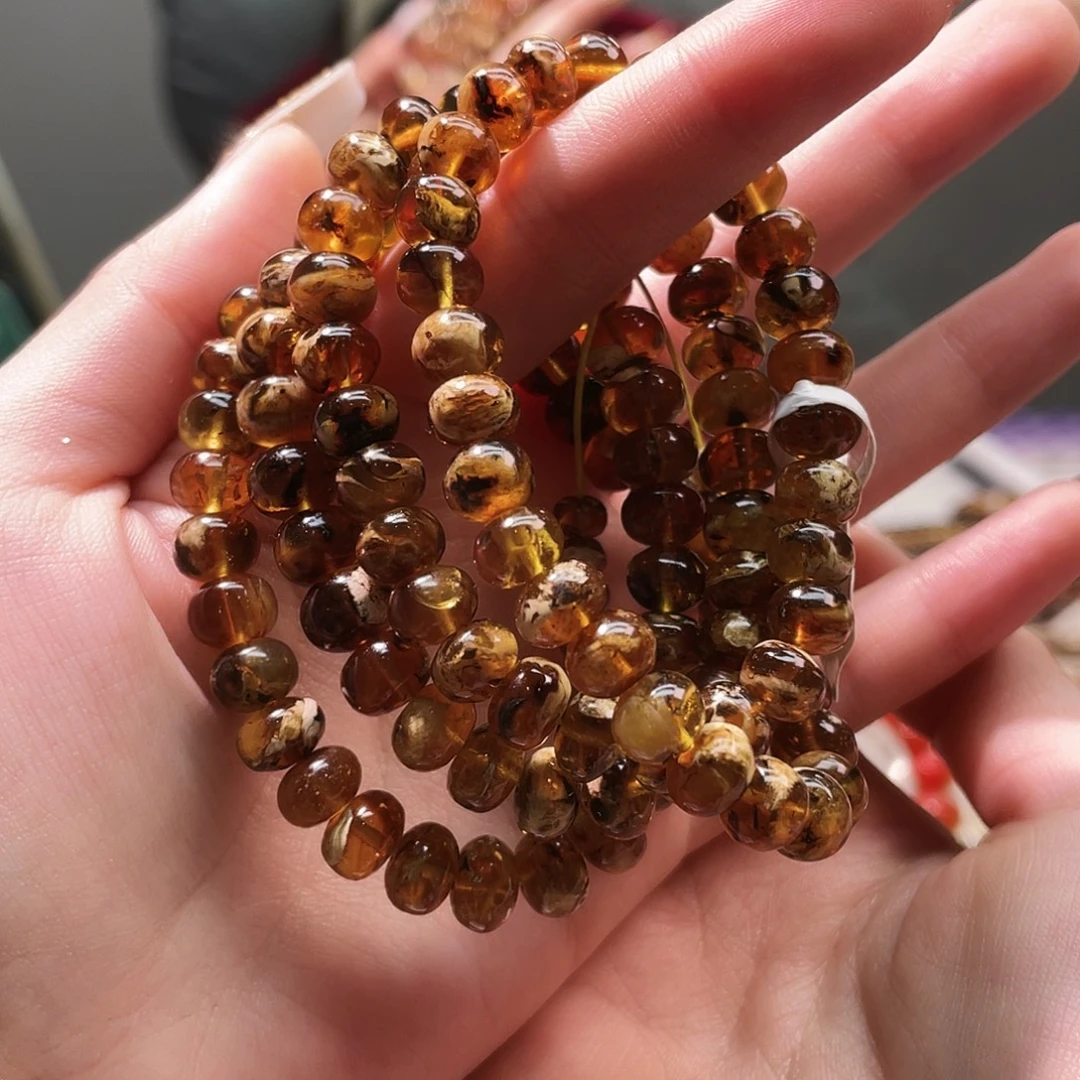 琥珀未镶嵌裸石抚顺琥珀8➕108溶洞