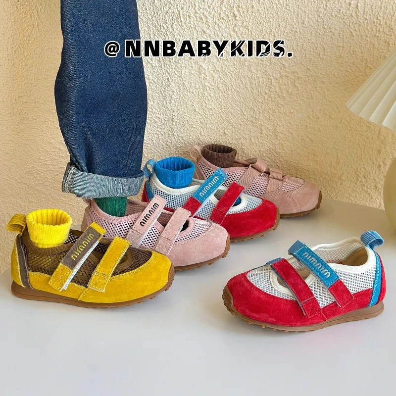 韩版女童芭蕾德训鞋春夏儿童单网透气休闲鞋中大童玛丽珍浅口网鞋