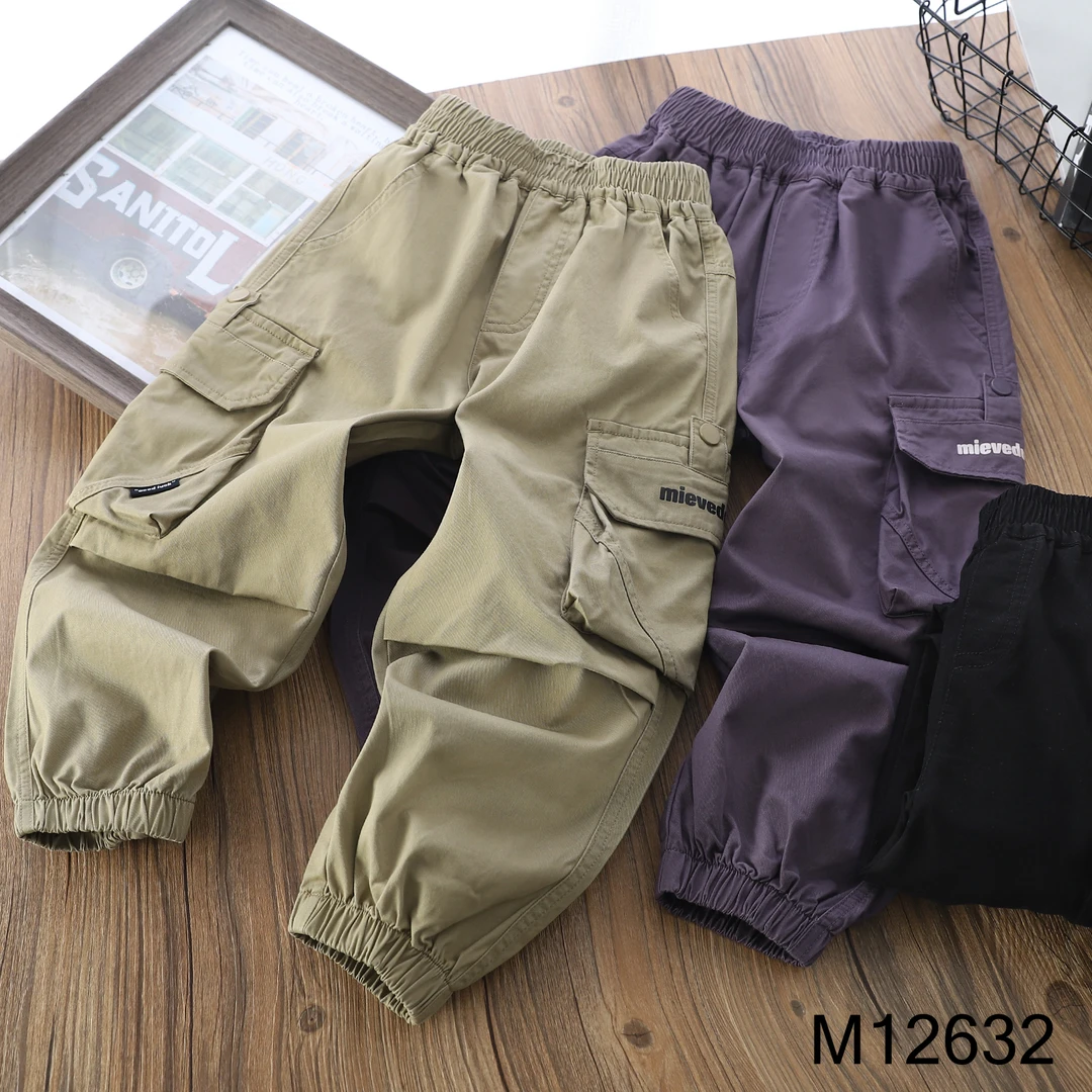 【MIEVE DUCK】秋季儿童全棉工装裤帅气百搭休闲长裤12632