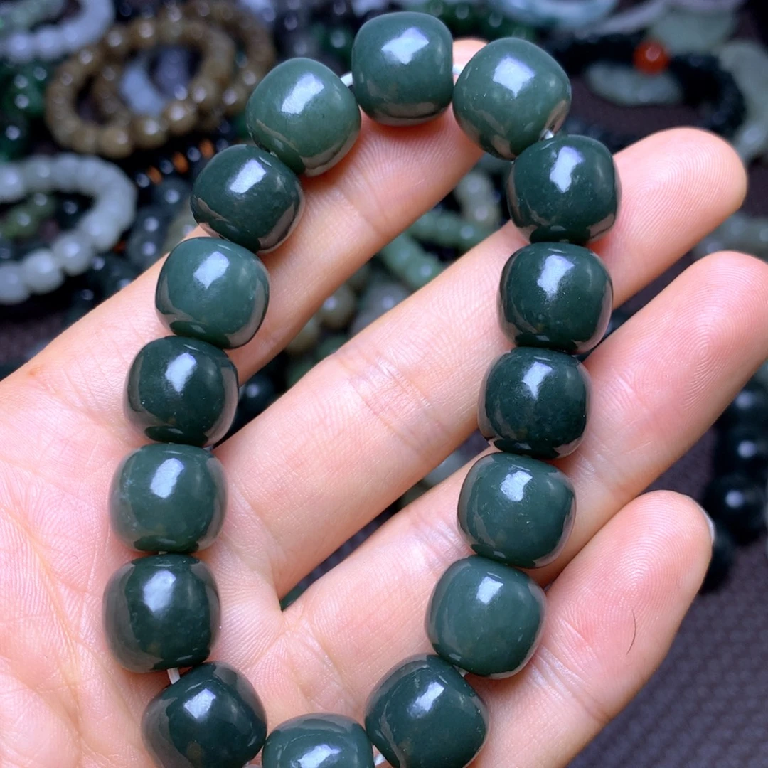 和田玉未镶嵌手串14