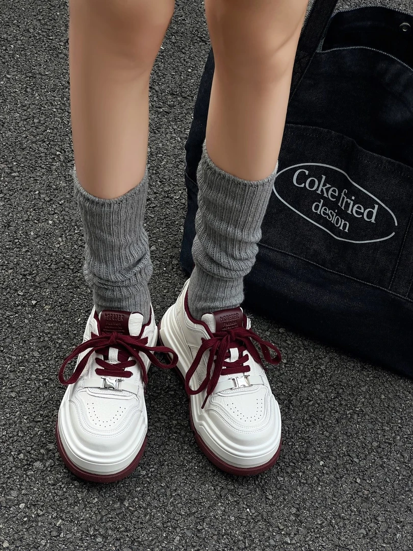 【断码清仓】女鞋松糕厚底小白鞋女夏季新款镂空板鞋女MSBE A6221