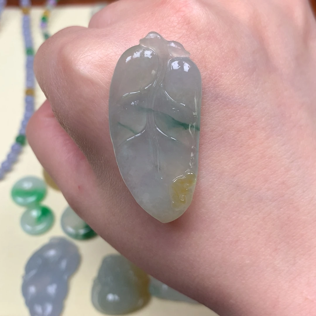 定制翡翠未镶嵌叶子