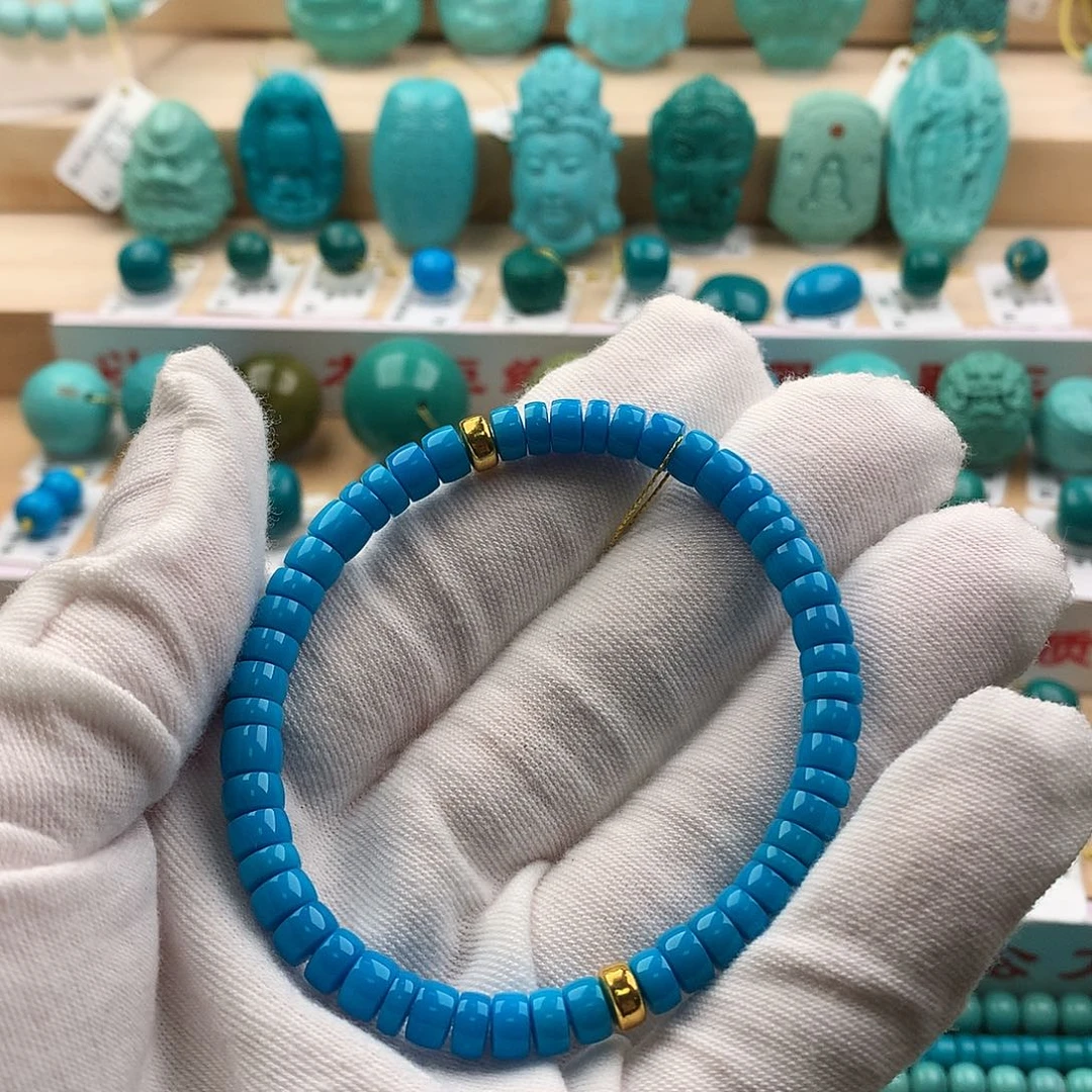 绿松石足金镶嵌配饰5.5