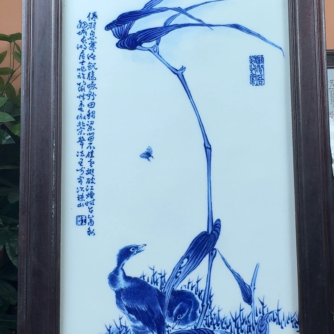 陶摆件景德镇陶瓷手工制作瓷版画