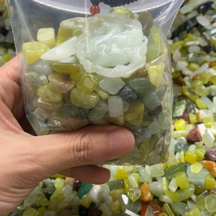 蛇纹石玉未镶嵌鱼缸石