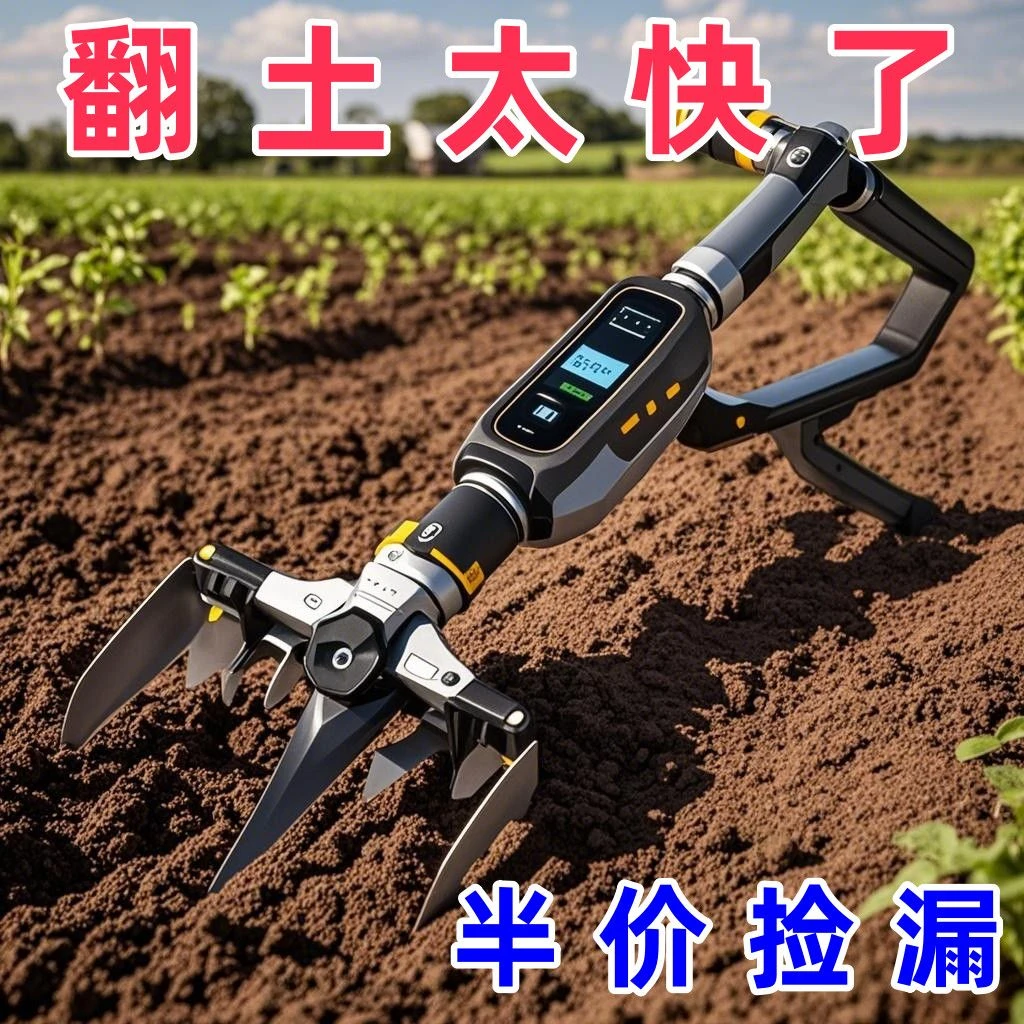 除草耙子带刀片进口钢多功能除草工具钉耙翻土锄头农用防蜂手套