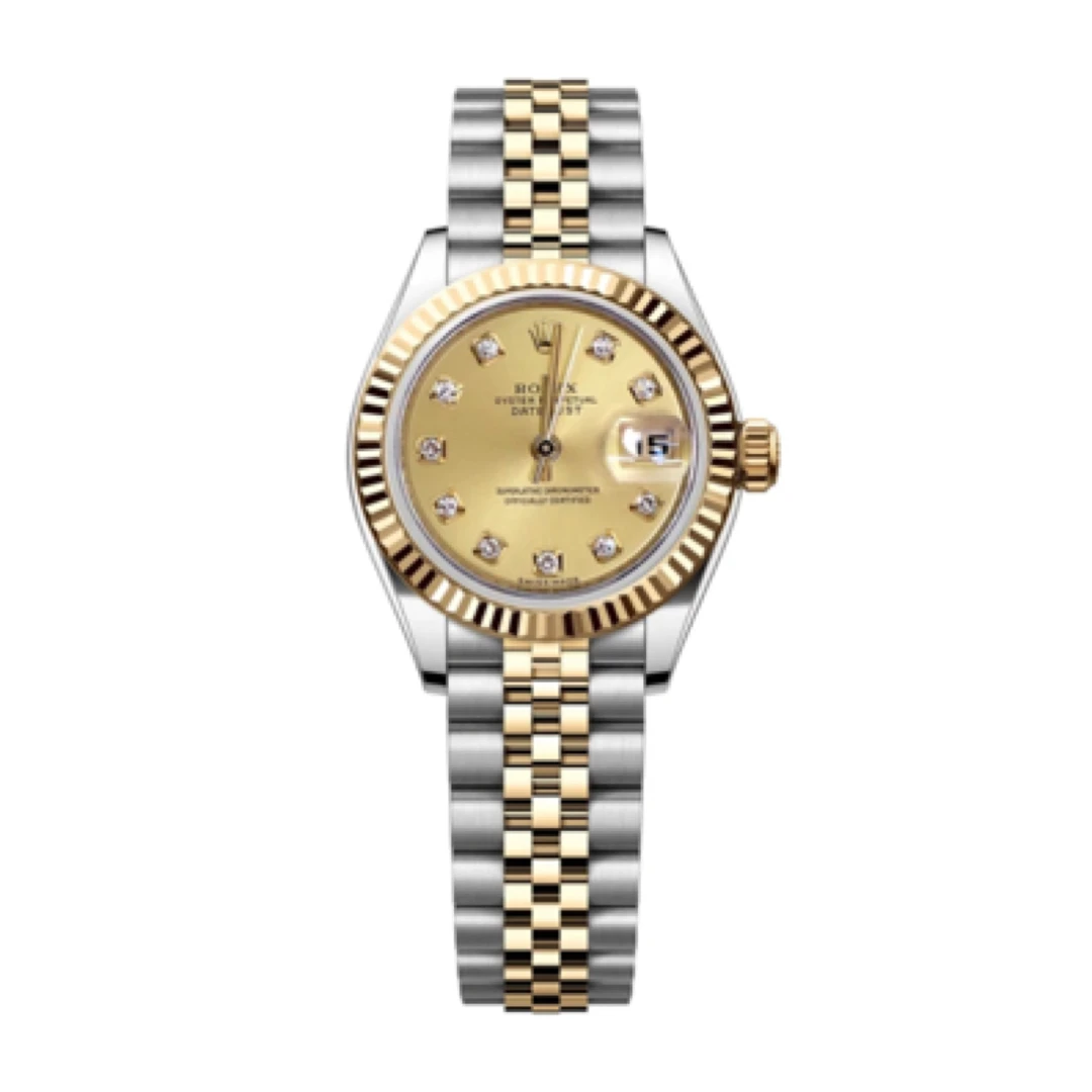 99新 Rolex/劳力士 日志/全套/26mm女镶钻机械腕表/公价86800女款