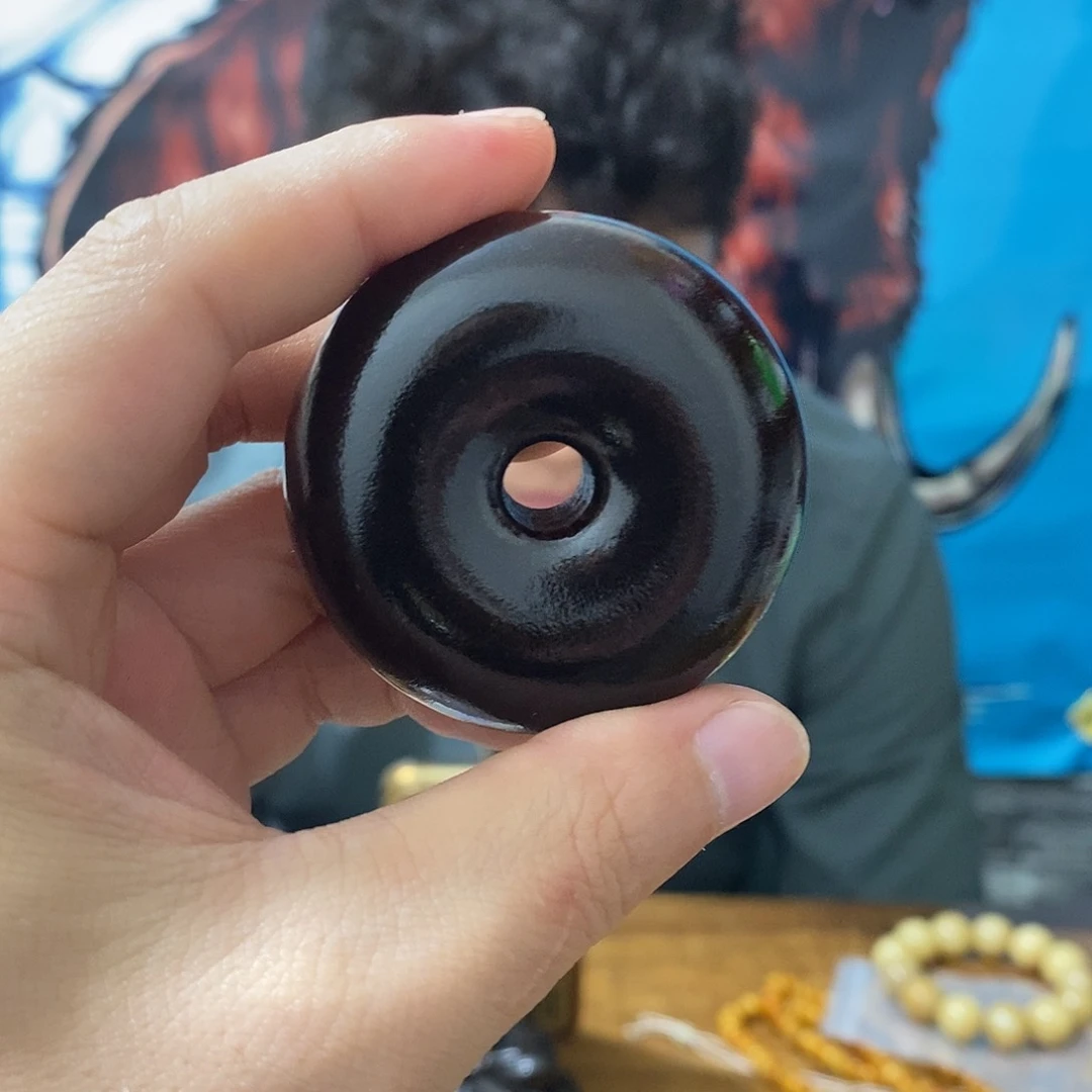 木【爪金红木大平安扣】