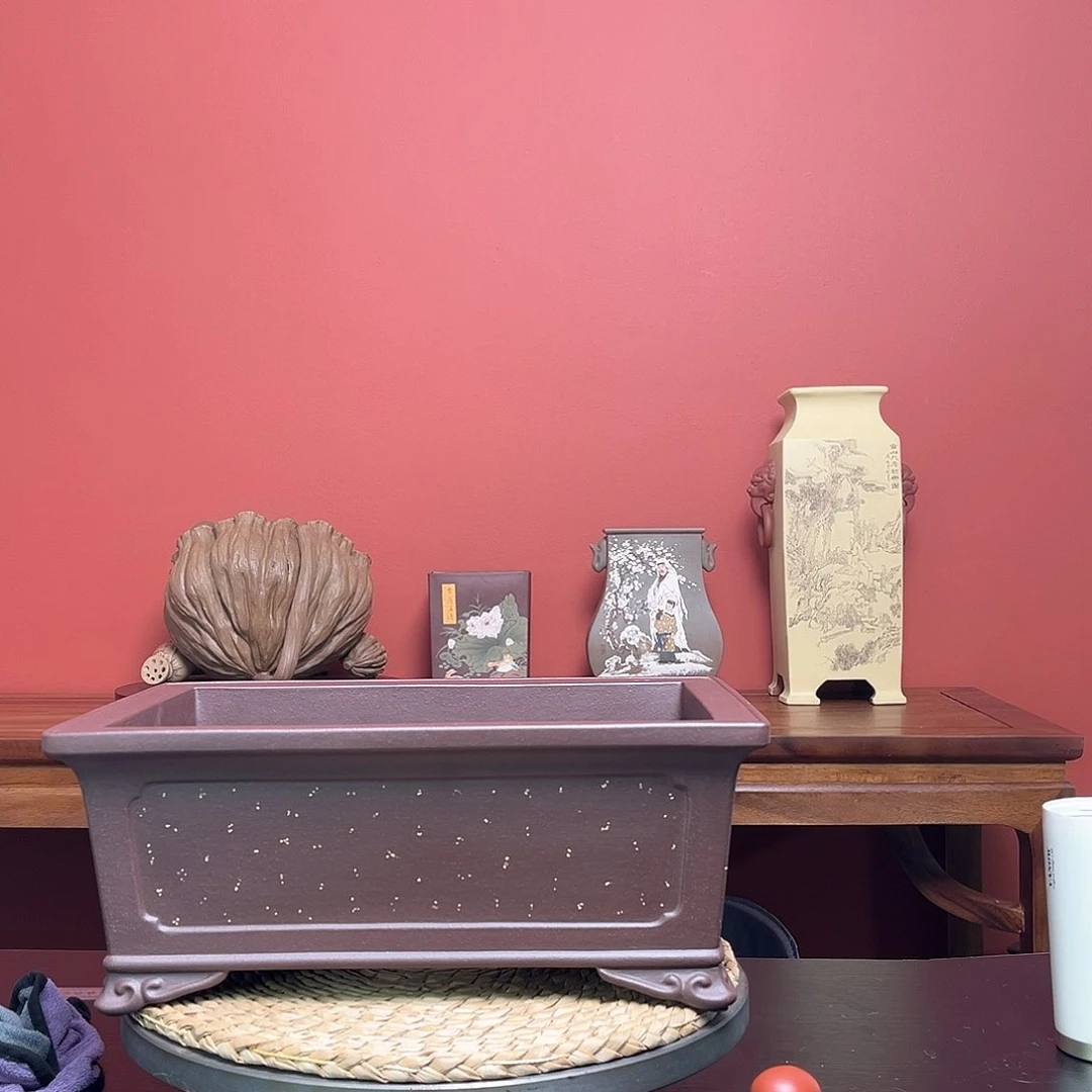 紫砂花盆胖*紫泥马槽