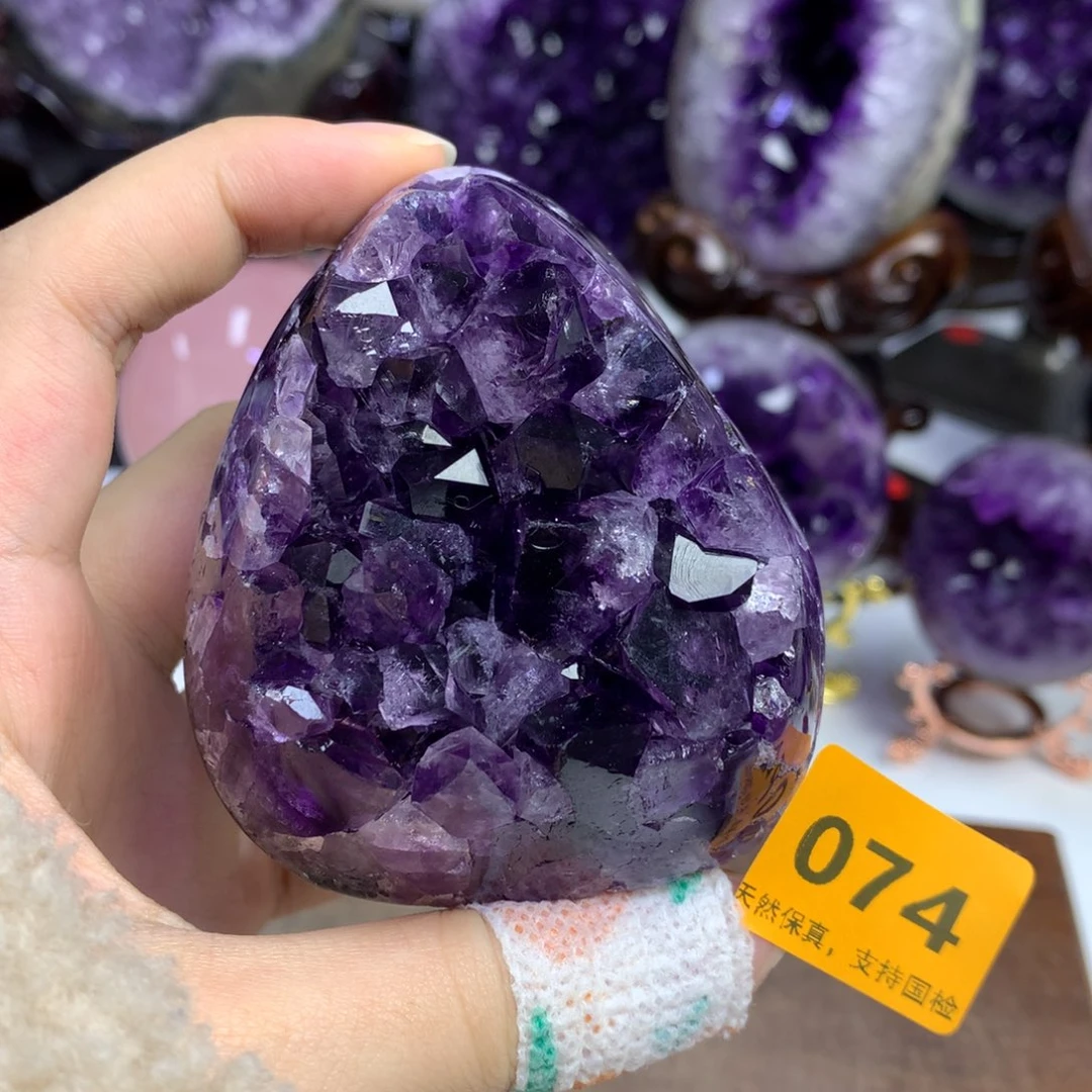 紫晶未镶嵌摆件紫晶