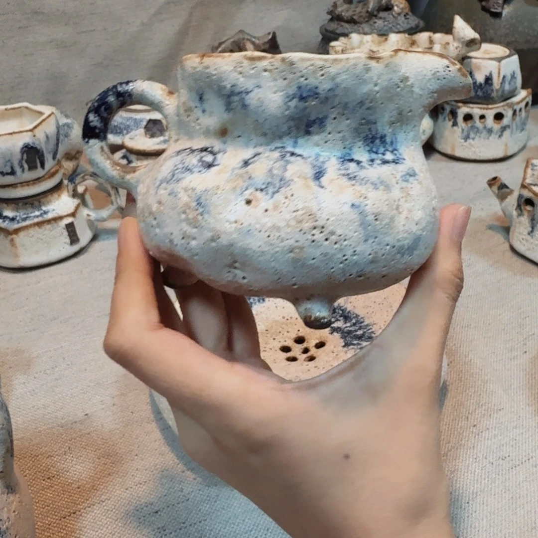 粉引三足公道一把一把