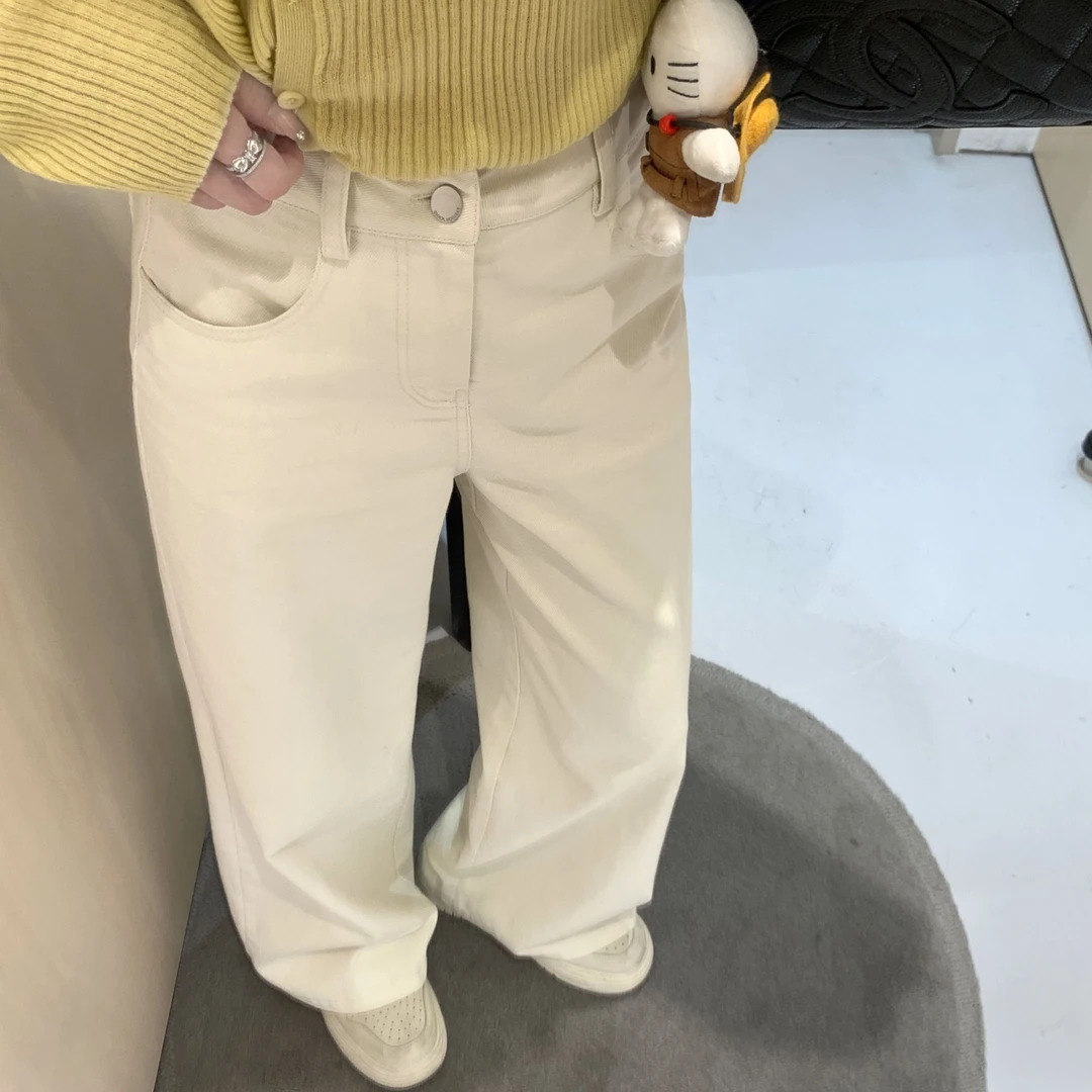 Zzhen【圣日尔曼】纯色全棉直筒牛仔裤休闲百搭长裤DKZ728