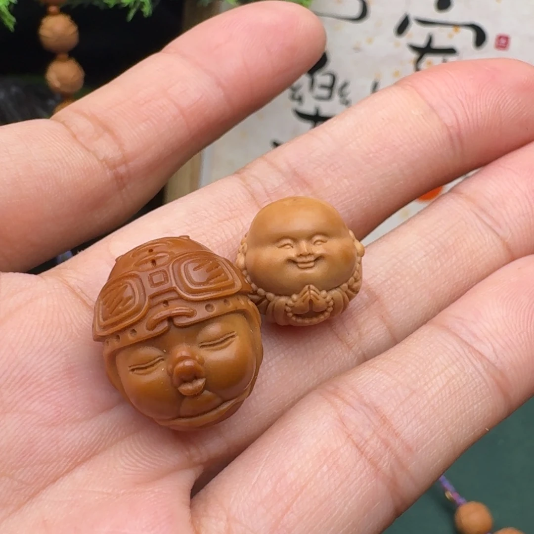 柠***汁猴头核桃吊坠橄榄核眼镜嘟嘟嘴和弥勒1.5