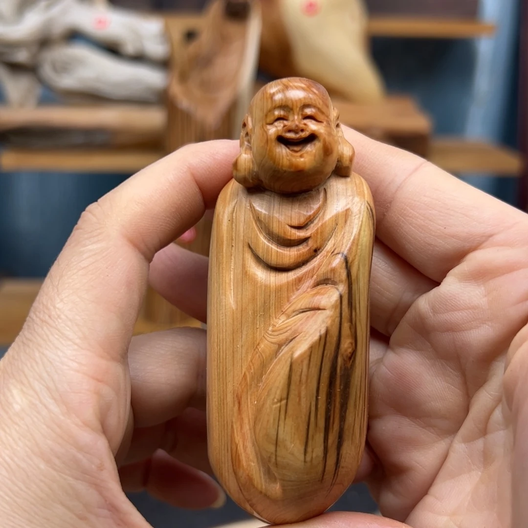 木崖柏木摆件手把件