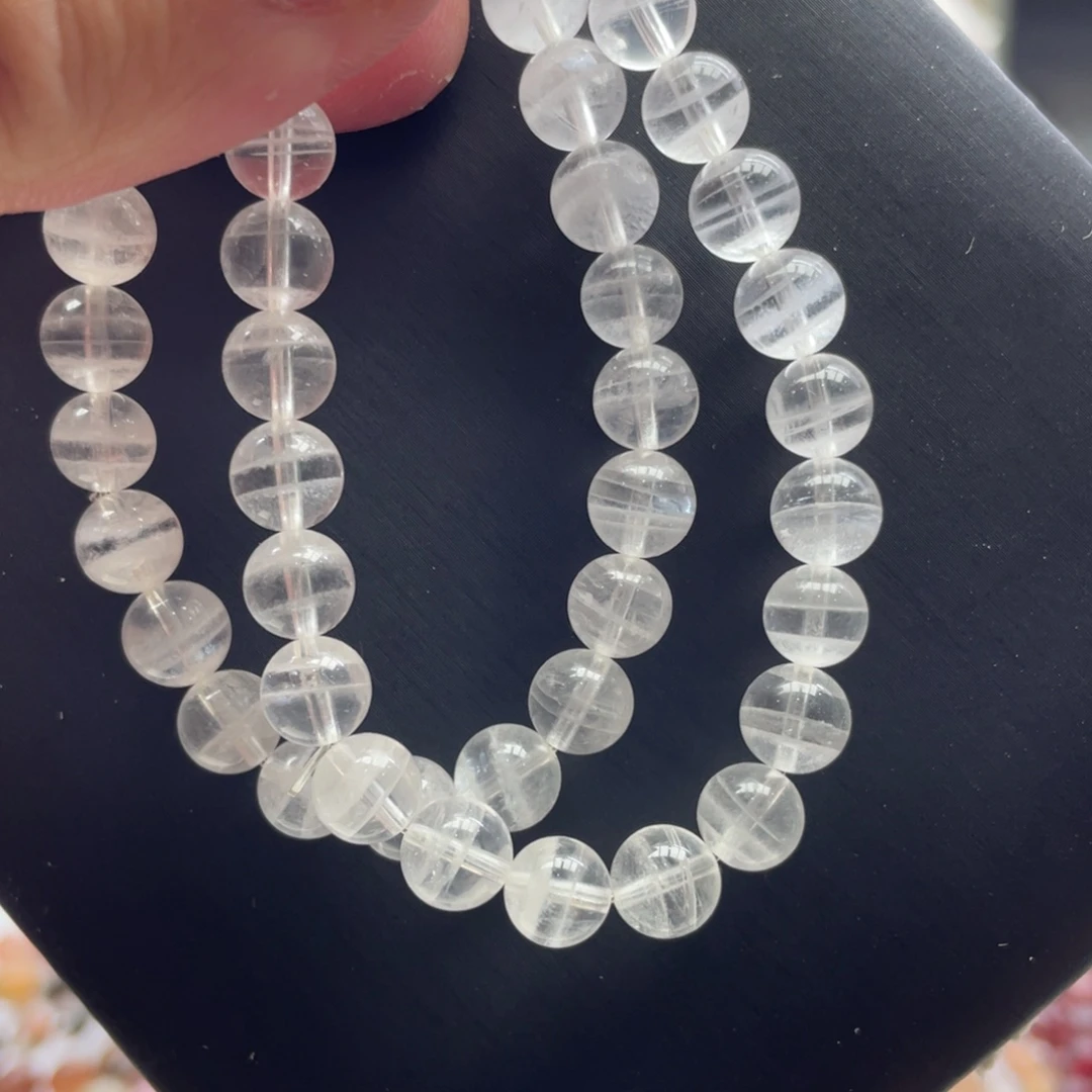 水晶未镶嵌手链千层白幽灵手串8mm左右