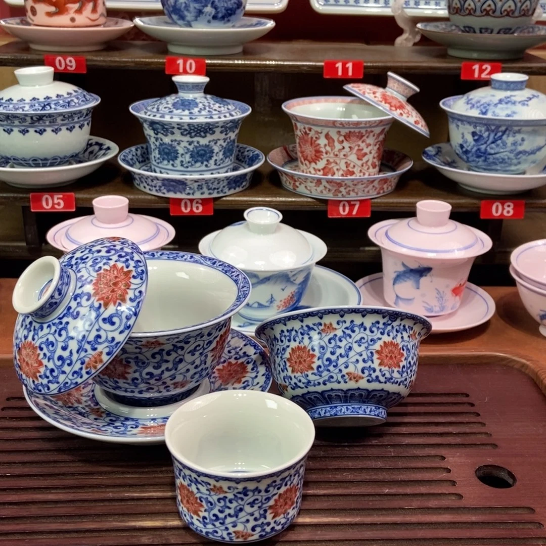 满***陳景德镇陶一大一小杯三件套