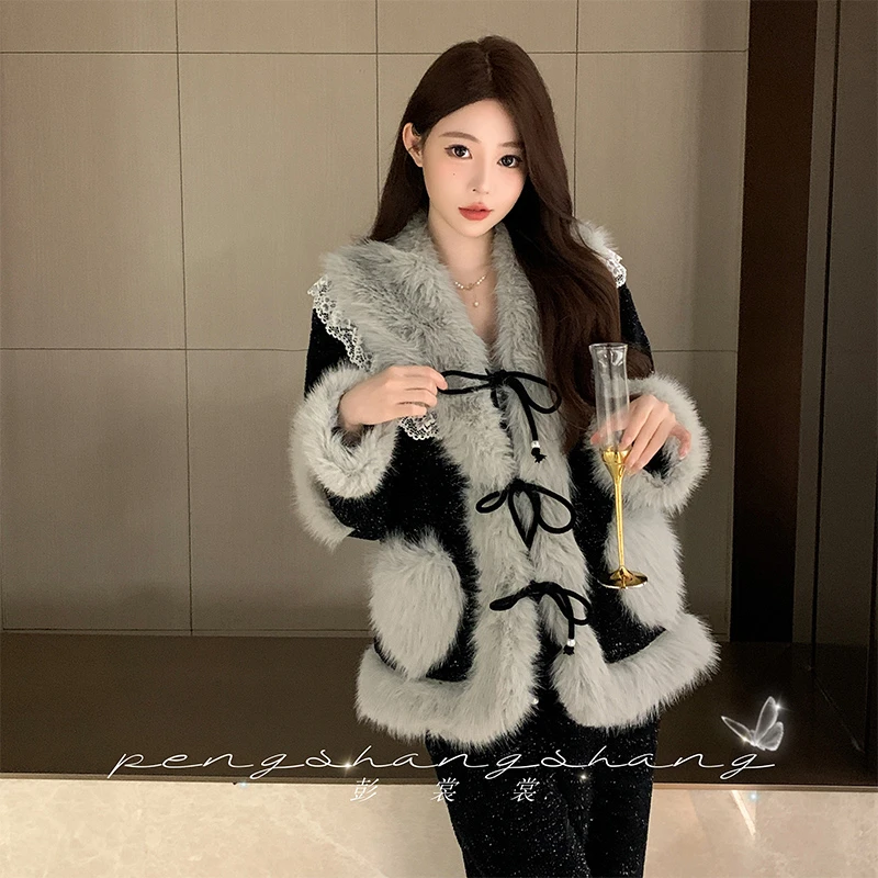 彭裳裳【黯星絮语】女士居家舒适蕾丝时尚气质性感纯欲甜美性感睡衣