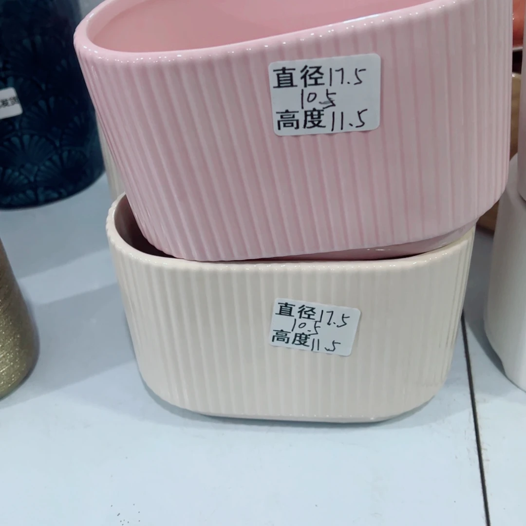 有孔，陶瓷花盆满10米包邮发货