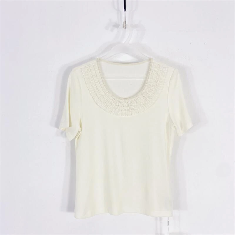 【77衣橱】KS4955精品女装上衣短袖T恤气质轻奢【红人上新】