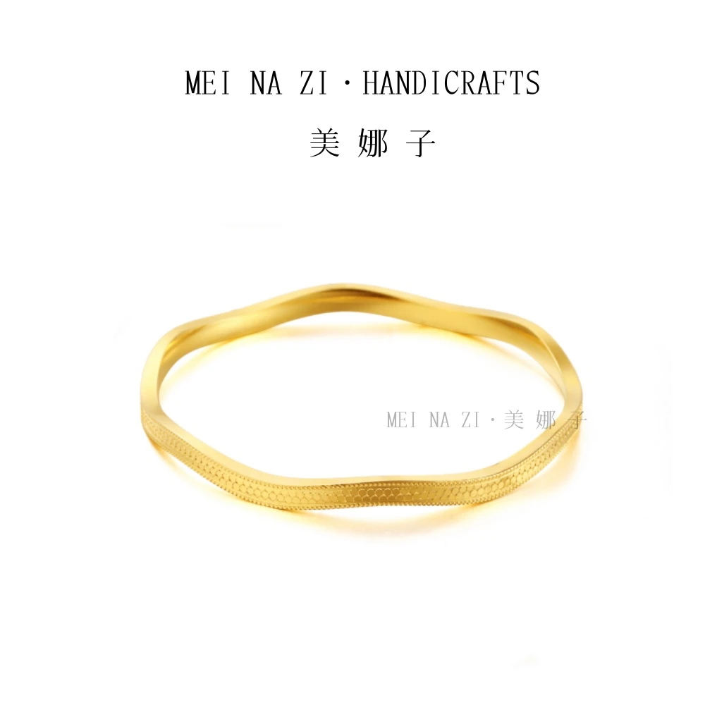 龙鳞手镯|予禧  窄版龙鳞波浪纹手镯新潮时尚国风轻奢私定版