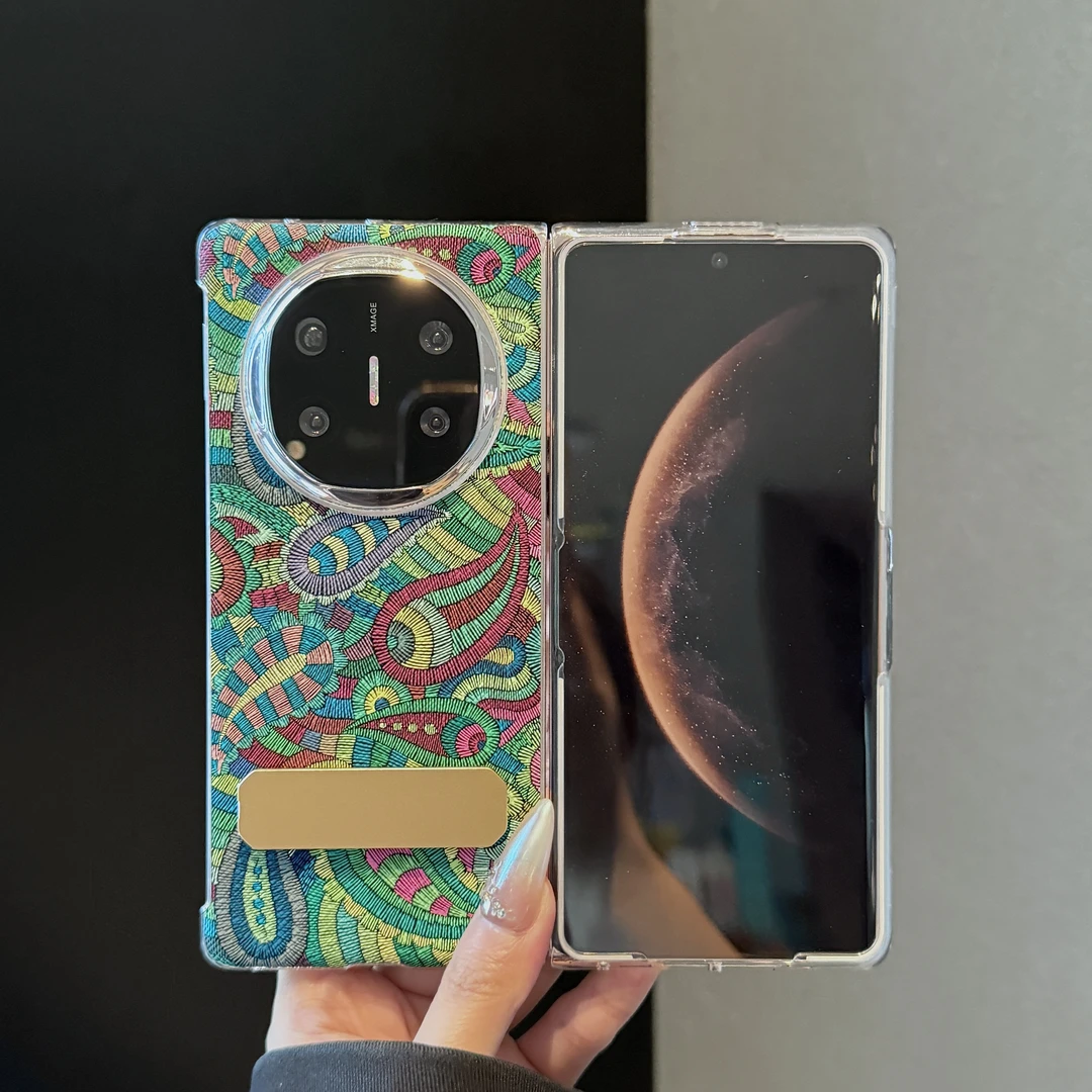 【高品质】适用华为matex6手机壳新款国潮腰花果硅胶折叠屏保护套