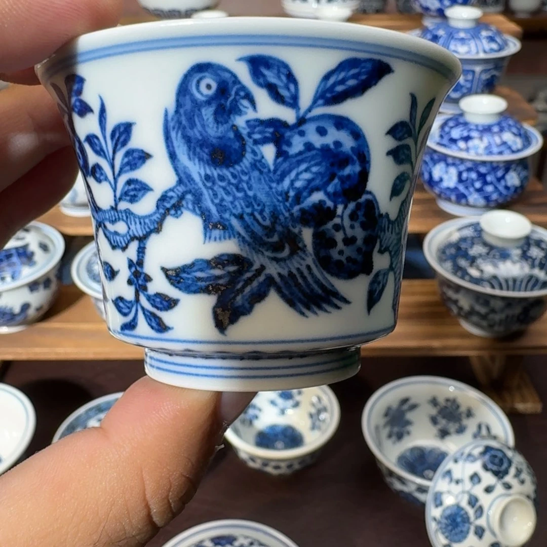 瓷片纯手工手绘瓷瓷16