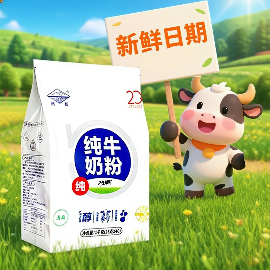 1000克纯牛奶粉全脂高钙无蔗糖学生中老年成人内蒙古牛奶粉小条装