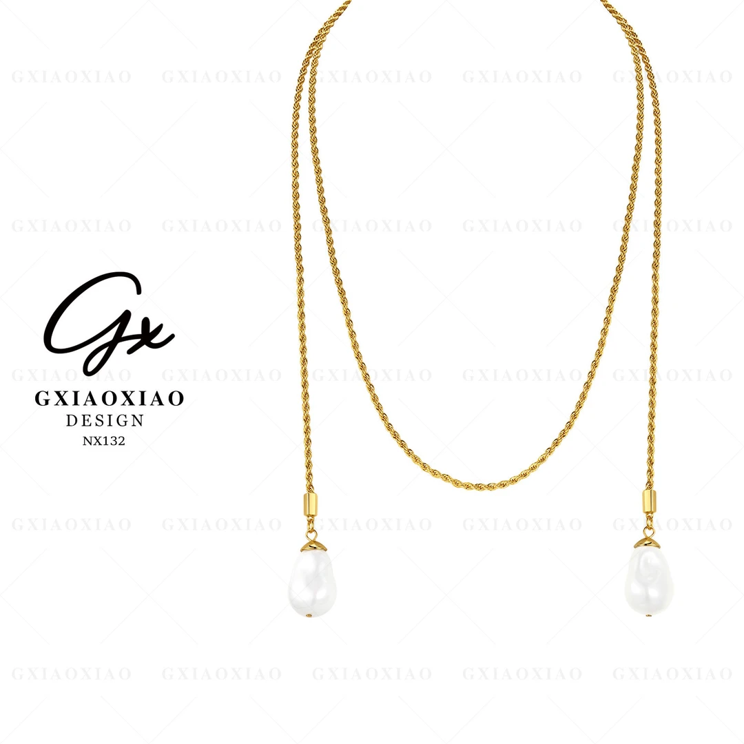 G XIAOXIAO 镀K金 时尚气质复古高级感百搭简约项链 NX132