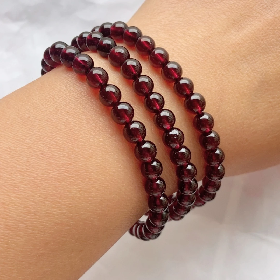 石榴石手链未镶嵌6.0福利