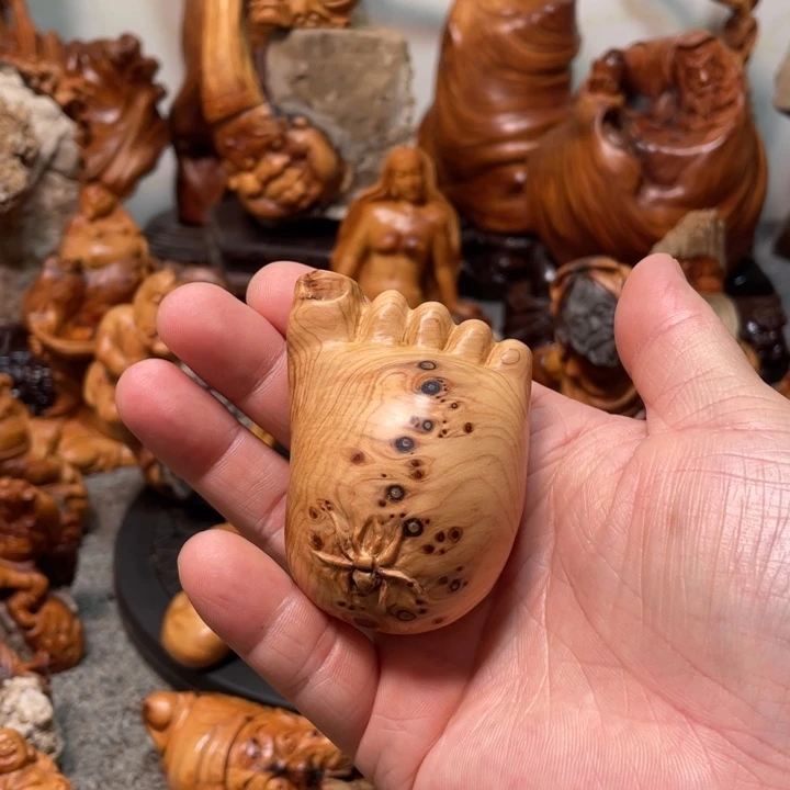 柏木小脚丫手把件