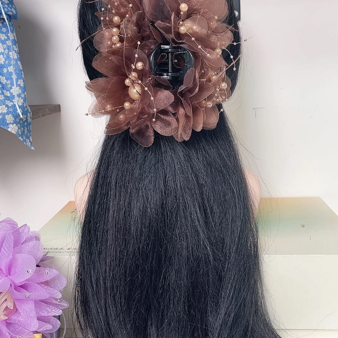 皮质非金属蝴蝶结发夹