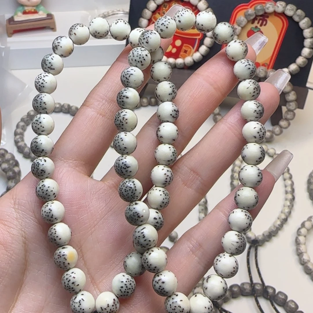 星月菩提手串松**花石玉河豚卡8圆珠手持2条
