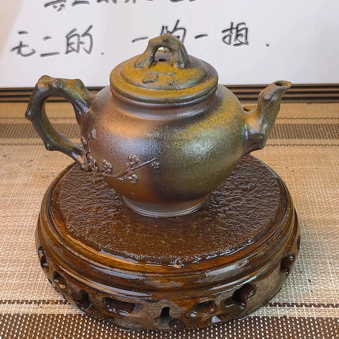紫砂茶壶底槽清柴烧180cc