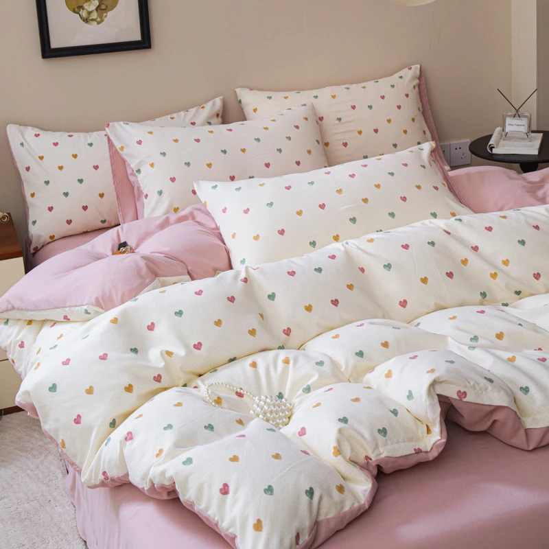 2026新品春夏古法水洗针织双层纱皱皱纱四件套被套床单床上用品