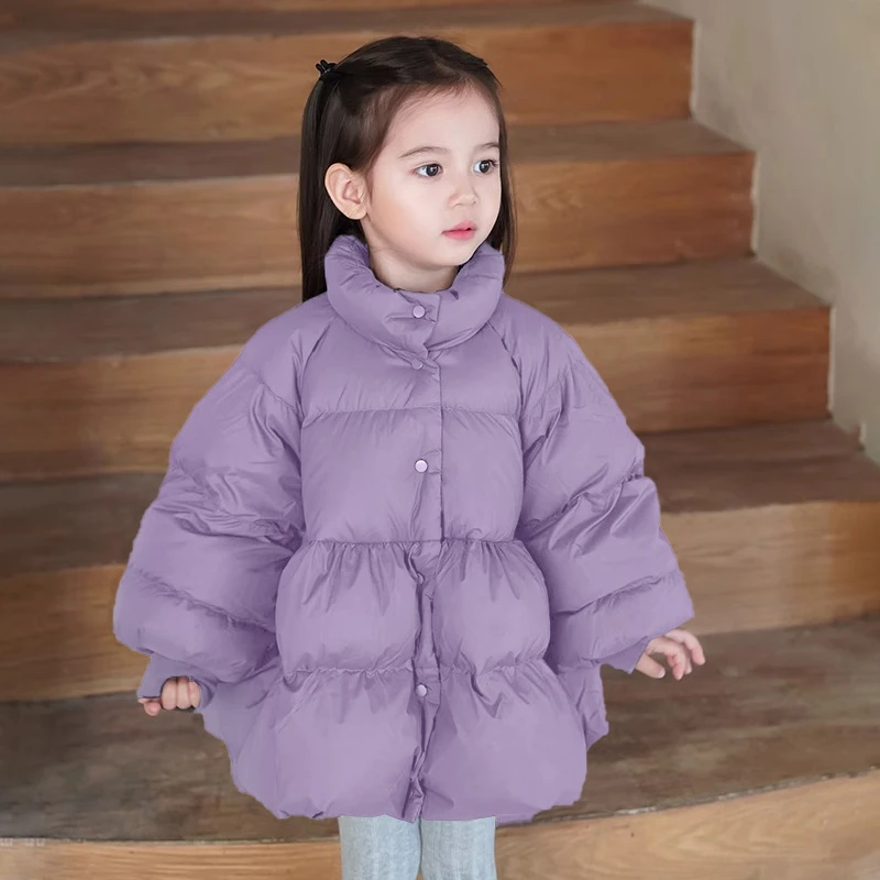 女童羽绒服冬装时尚新款洋气女孩儿童面包服宝宝外套中长款蓬蓬裙