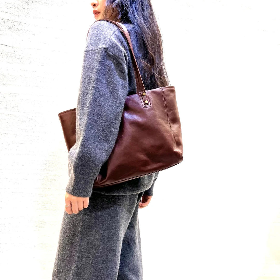 单肩包斜跨欧美复古女士托特包经典通勤百搭耐磨简约风潮流韩版