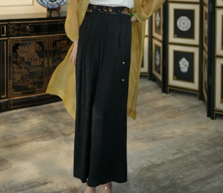 Betty Bairn【南兮】高端定制春夏阔腿休闲裤24-BW1102