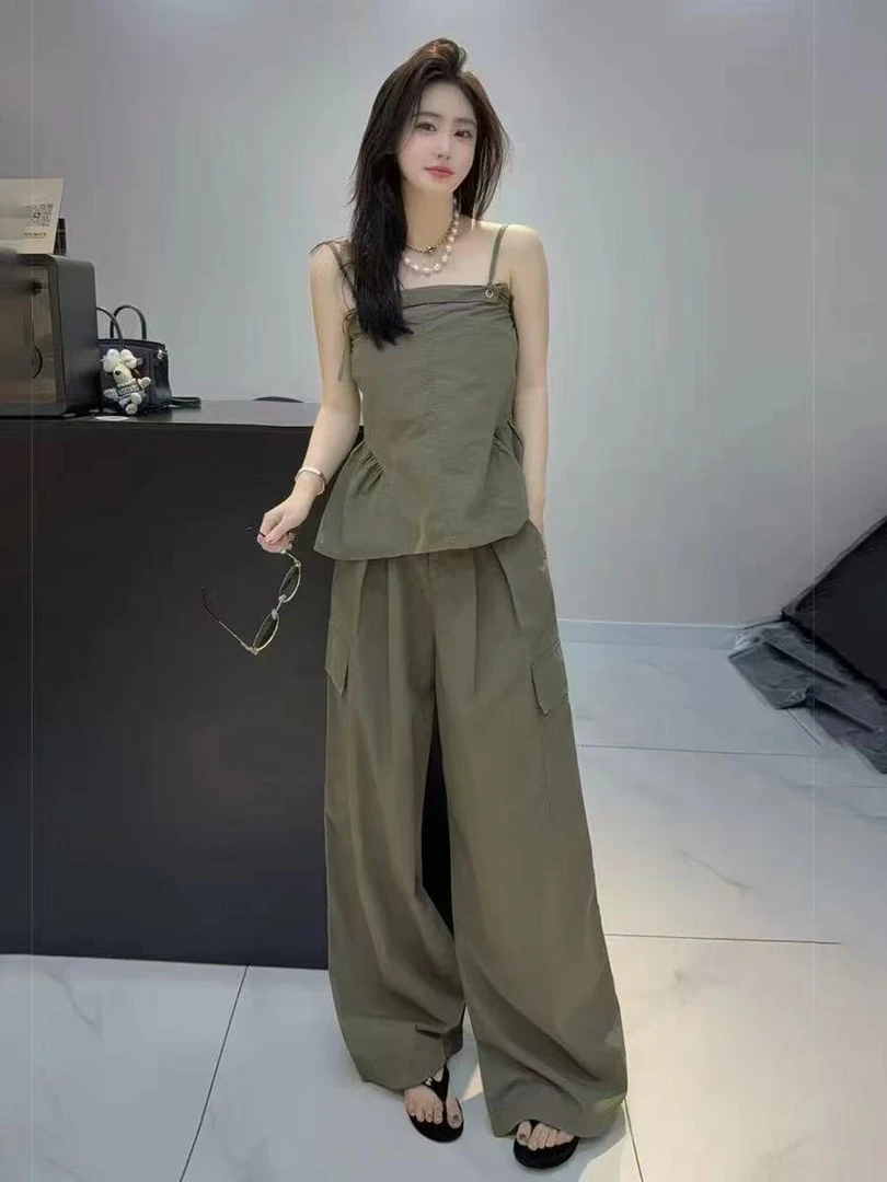 潼潼家【夏日舒适区】时尚套装显瘦气质休闲百搭夏季复古小众宽松