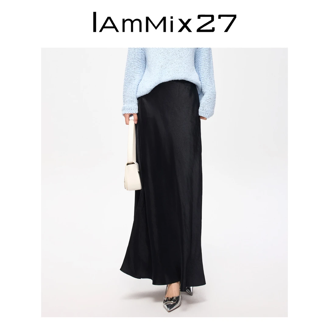 Iammix27显瘦慵懒风百搭半身裙裙M5A6080