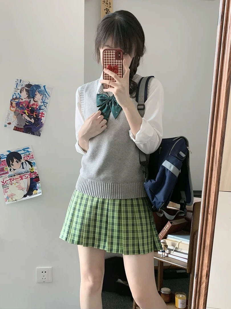 小八校供感jk格裙正版原创制服学生格子JK裙半身格子裙学院风